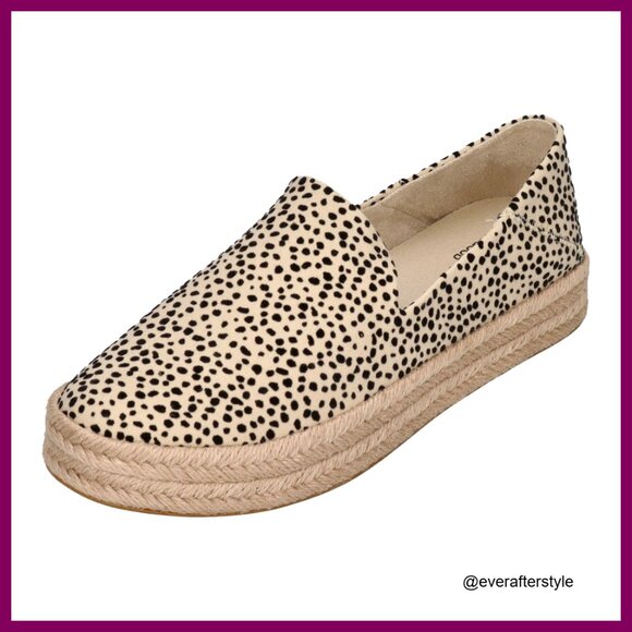 Espadrille Platform Slip-On Flats with Mesh Upper and Rubber Outsole